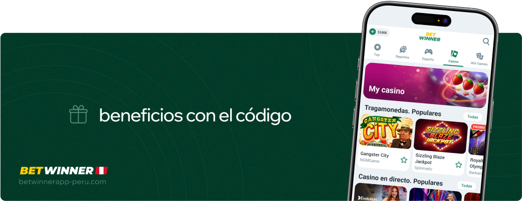Beneficios con el código Betwinner APP Perú