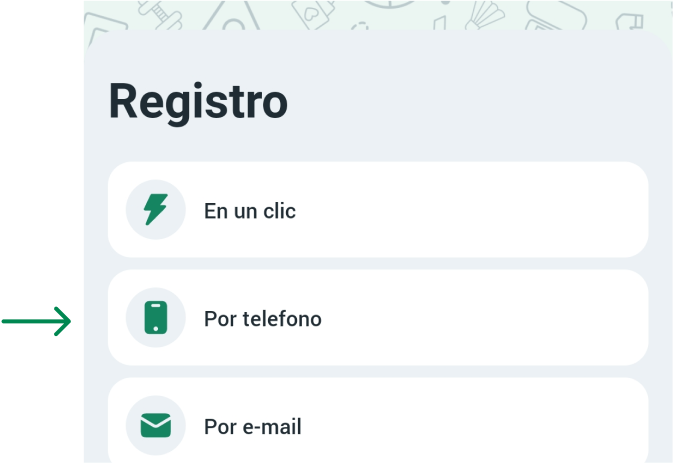 Elige la opción de registro Betwinner APP Perú